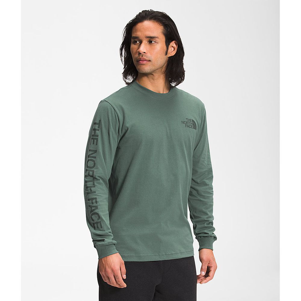 The North Face Long Sleeve Mens Australia - The North Face Long Sleeve Tnf™ Sleeve Hit Green (RMD-70